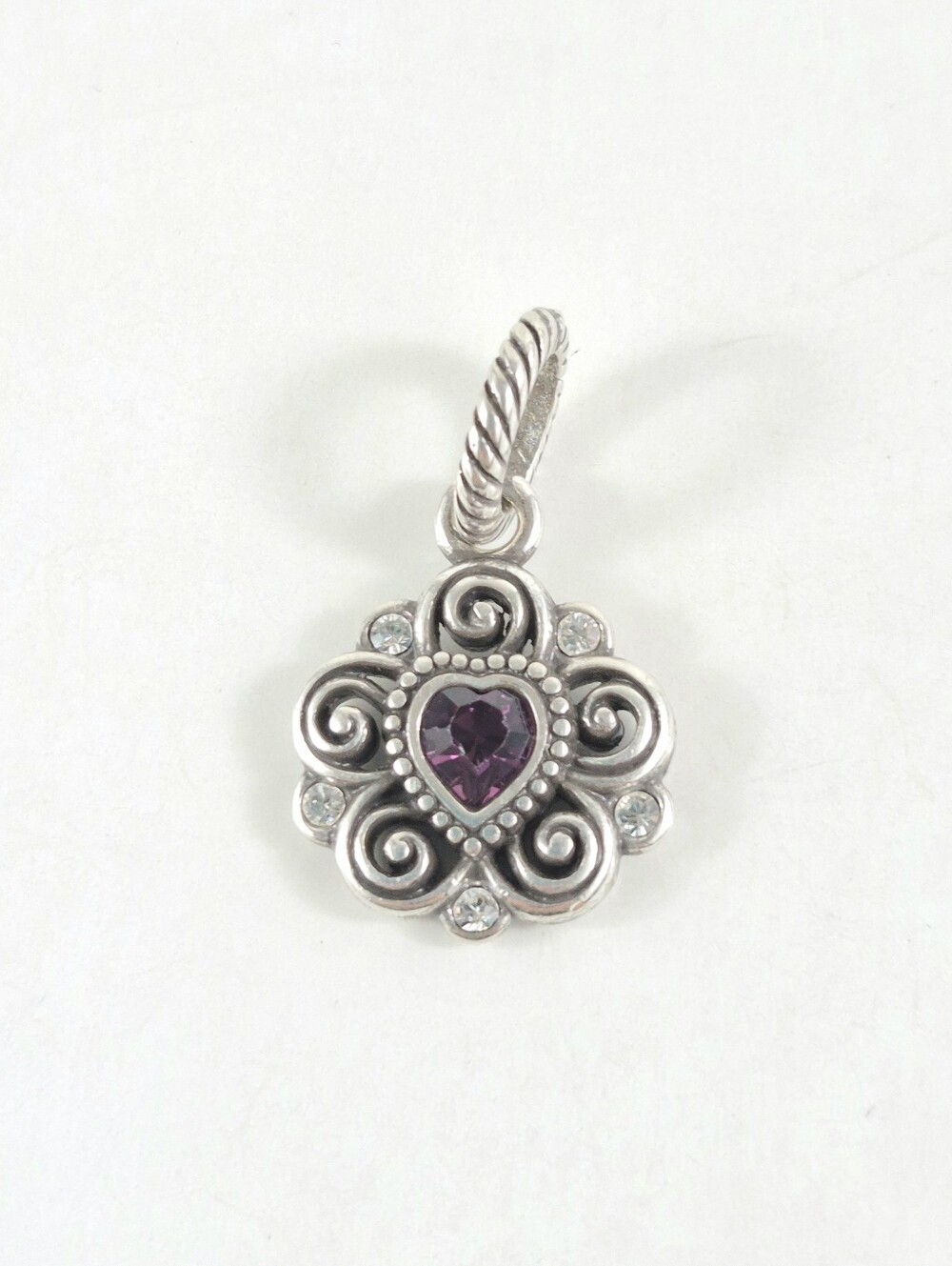 Brighton Amethyst Birthstone Heart Charm